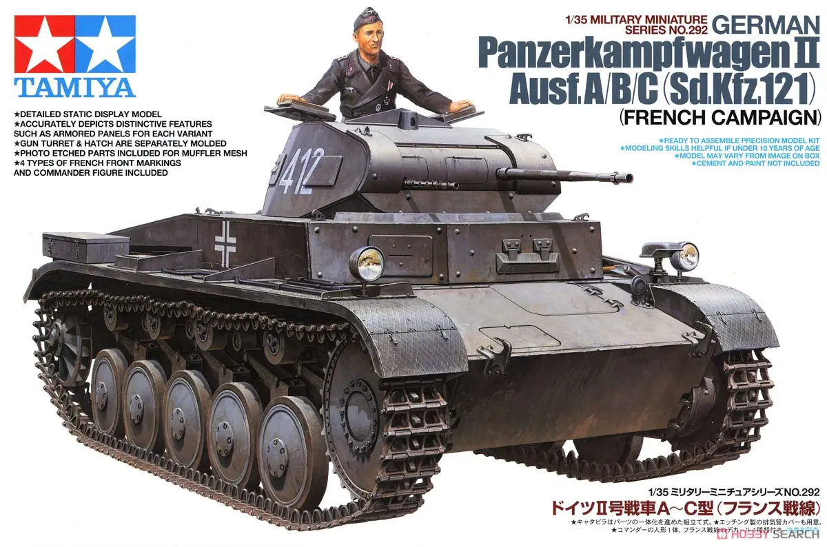 1/35 SCALE GERMAN Panzerkampfwagen IIAusf.A/B/C (Sd.Kfz.121) (FRENCH CAMPAIGN) Model Kit