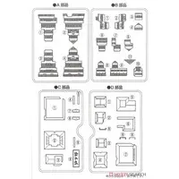 1/43 Scale Model Kit - Joy Joy Collection / Azuchi Castle & Matsumoto Castle