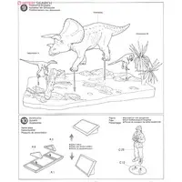 1/35 SCALE TRICERATOPS DIORAMA SET Model Kit