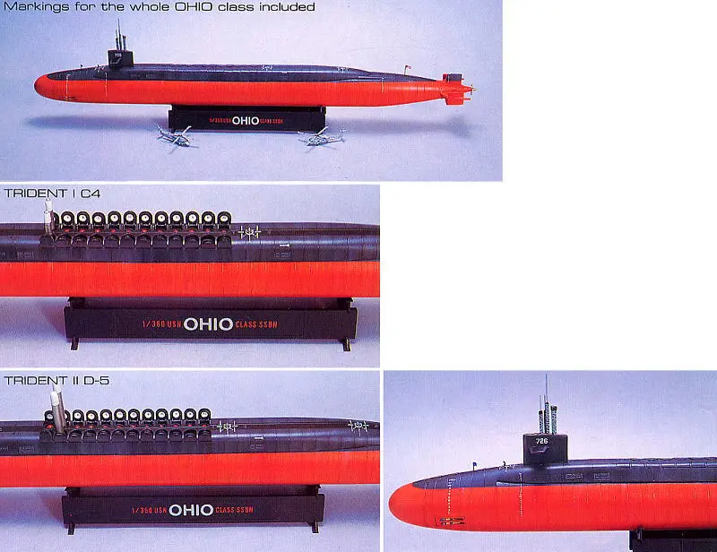 1/350 Scale Model Kit - Nuclear submarine
