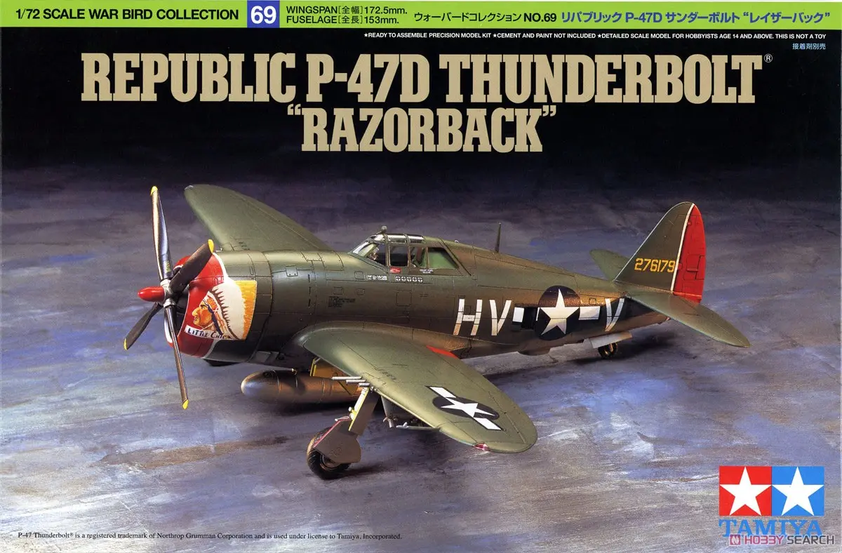 1/72 Scale Model Kit - WAR BIRD COLLECTION / P-47 Thunderbolt