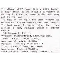 1/72 Scale Model Kit - Fighter aircraft model kits / Mikoyan MiG-27