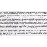 1/72 Scale Model Kit - Fighter aircraft model kits / McDonnell Douglas F-15 Eagle