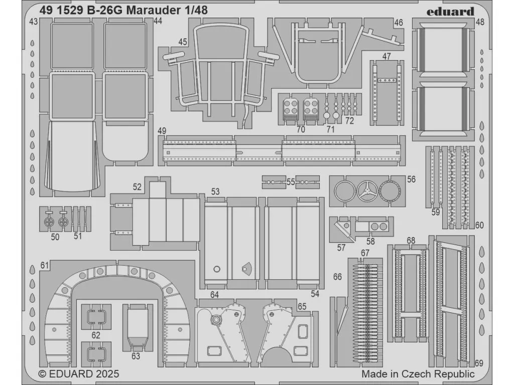 1/48 Scale Model Kit - Etching parts / Martin B-26 Marauder
