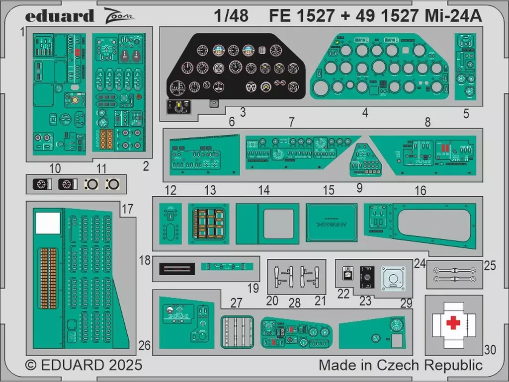 1/48 Scale Model Kit - Etching parts / Mil Mi-24