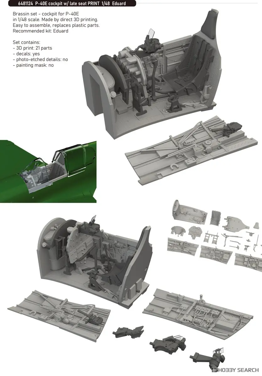1/48 Scale Model Kit - Grade Up Parts / Curtiss P-40 Warhawk