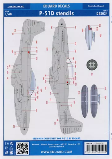 1/48 Scale Model Kit - Detail-Up Parts / North American P-51 Mustang