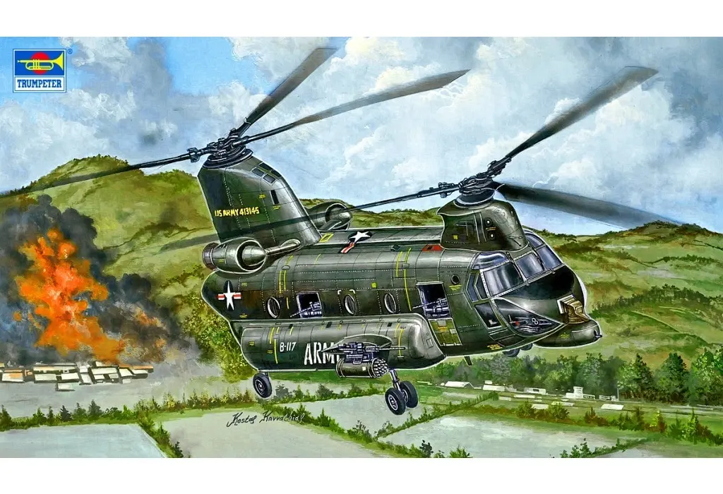 1/35 Scale Model Kit - Attack helicopter / CH-47