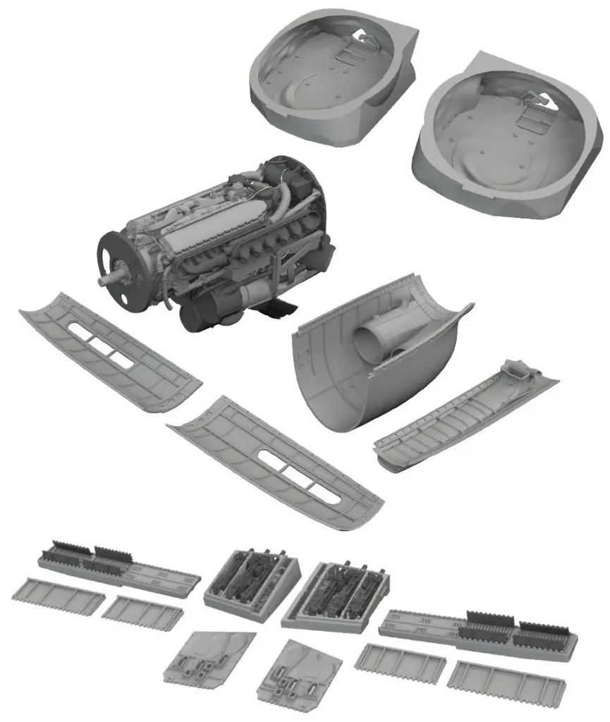 1/48 Scale Model Kit - Grade Up Parts / Curtiss P-40 Warhawk