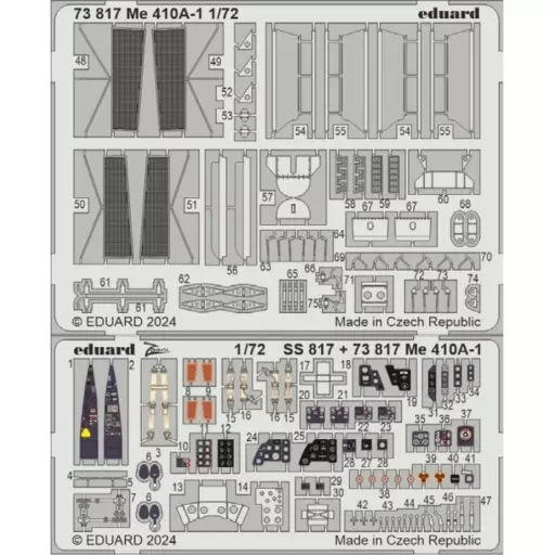 1/72 Scale Model Kit - Etching parts / Messerschmitt Me 410 Hornisse