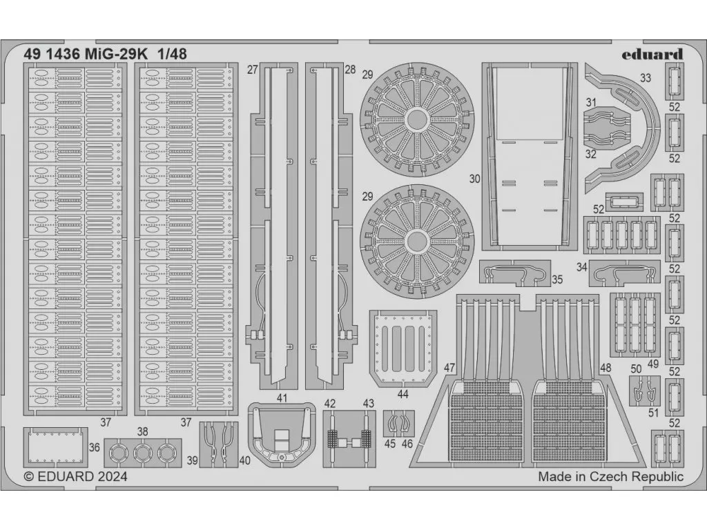 1/48 Scale Model Kit - Etching parts / Mikoyan MiG-29