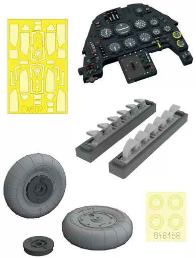 1/48 Scale Model Kit - Detail-Up Parts / Messerschmitt Bf 109