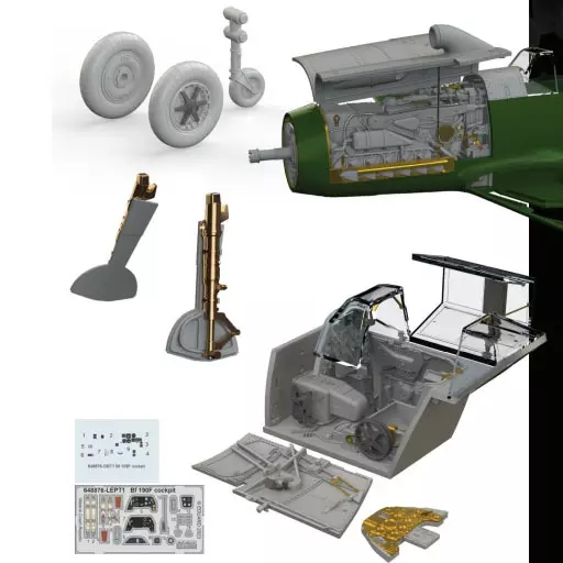 1/48 Scale Model Kit - Detail-Up Parts / Messerschmitt Bf 109