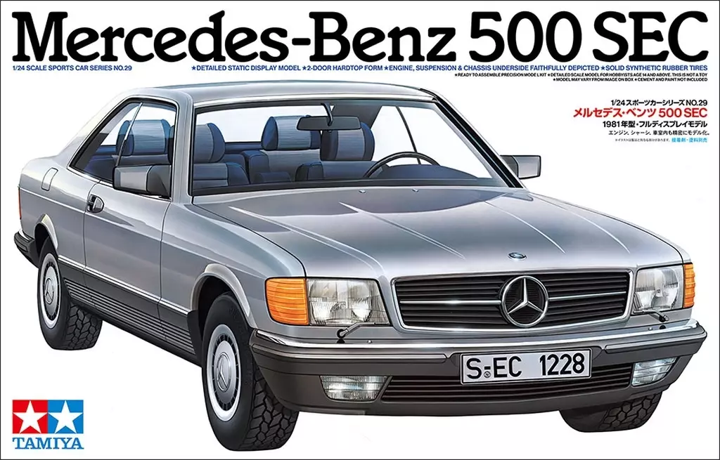 1/24 SCALE MERCEDES-BENZ 500 SEC Model Kit