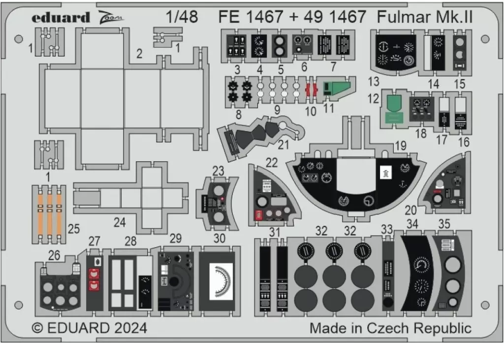 1/48 Scale Model Kit - Etching parts / Fairey Fulmar