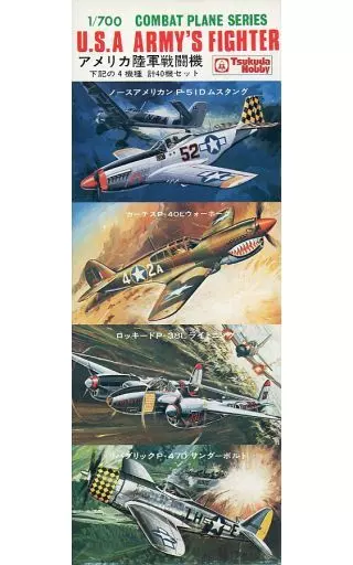 1/700 Scale Model Kit - Fighter aircraft model kits / P-47 Thunderbolt & Curtiss P-40 Warhawk