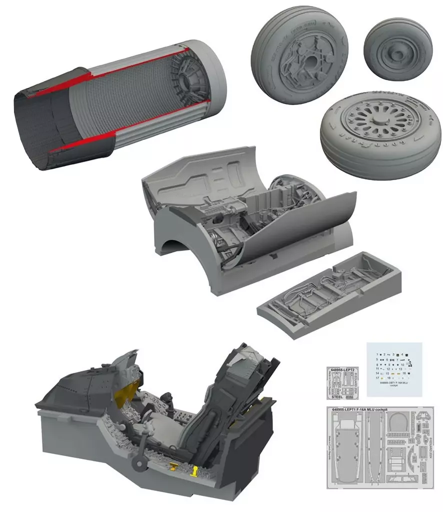 1/48 Scale Model Kit - Detail-Up Parts / F-16 Fighting Falcon
