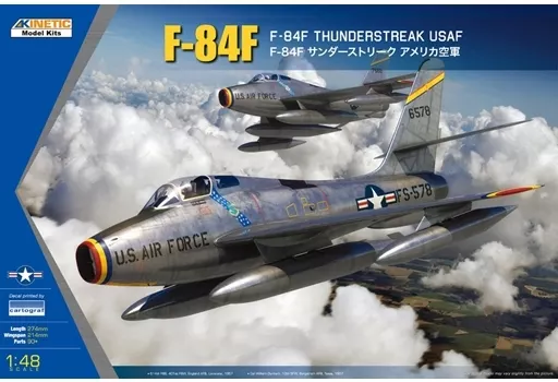 1/48 Scale Model Kit - Fighter aircraft model kits / P-47 Thunderbolt & Republic F-84F Thunderstreak