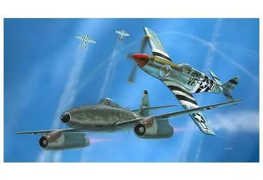 1/72 Scale Model Kit - Fighter aircraft model kits / North American P-51 Mustang & Messerschmitt Me 262 Schwalbe