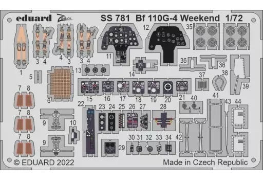 Weekend edition - 1/72 Scale Model Kit - Etching parts / Messerschmitt Bf 110
