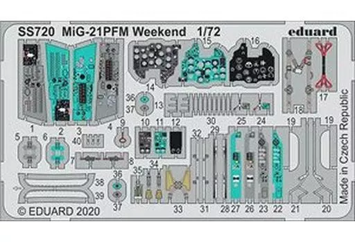 1/72 Scale Model Kit - Weekend edition - Etching parts / MiG-21PFM