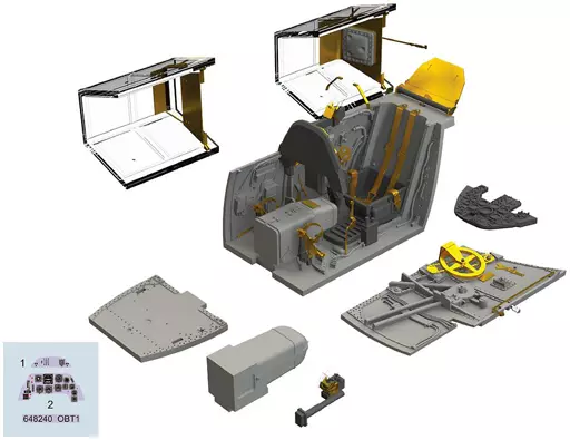 1/48 Scale Model Kit - Detail-Up Parts / Messerschmitt Bf 109