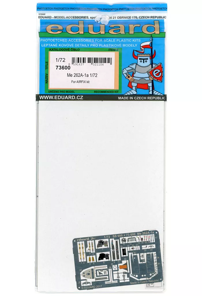 1/72 Scale Model Kit - Etching parts / Messerschmitt Me 262 Schwalbe