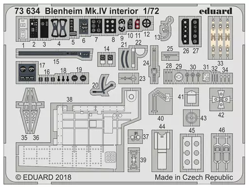 1/72 Scale Model Kit - Etching parts / Bristol Blenheim