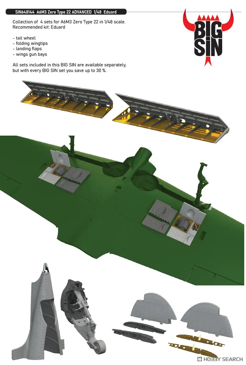 1/48 Scale Model Kit - Detail-Up Parts / Mitsubishi A6M Zero