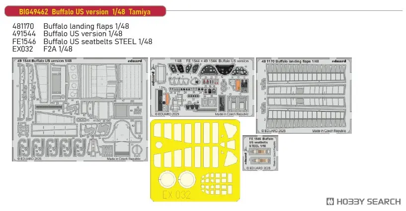 1/48 Scale Model Kit - Detail-Up Parts / Brewster F2A Buffalo