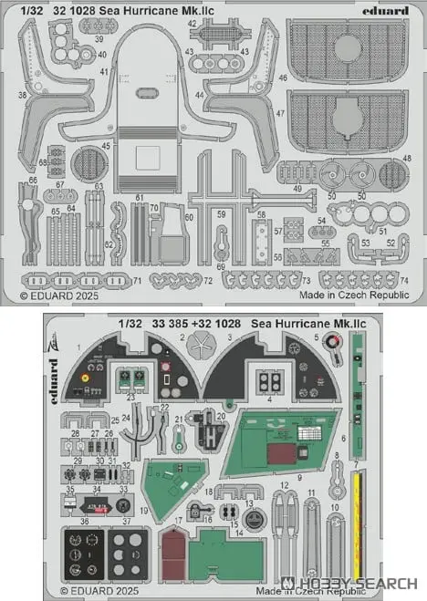 1/32 Scale Model Kit - Etching parts / Hawker Sea Hurricane