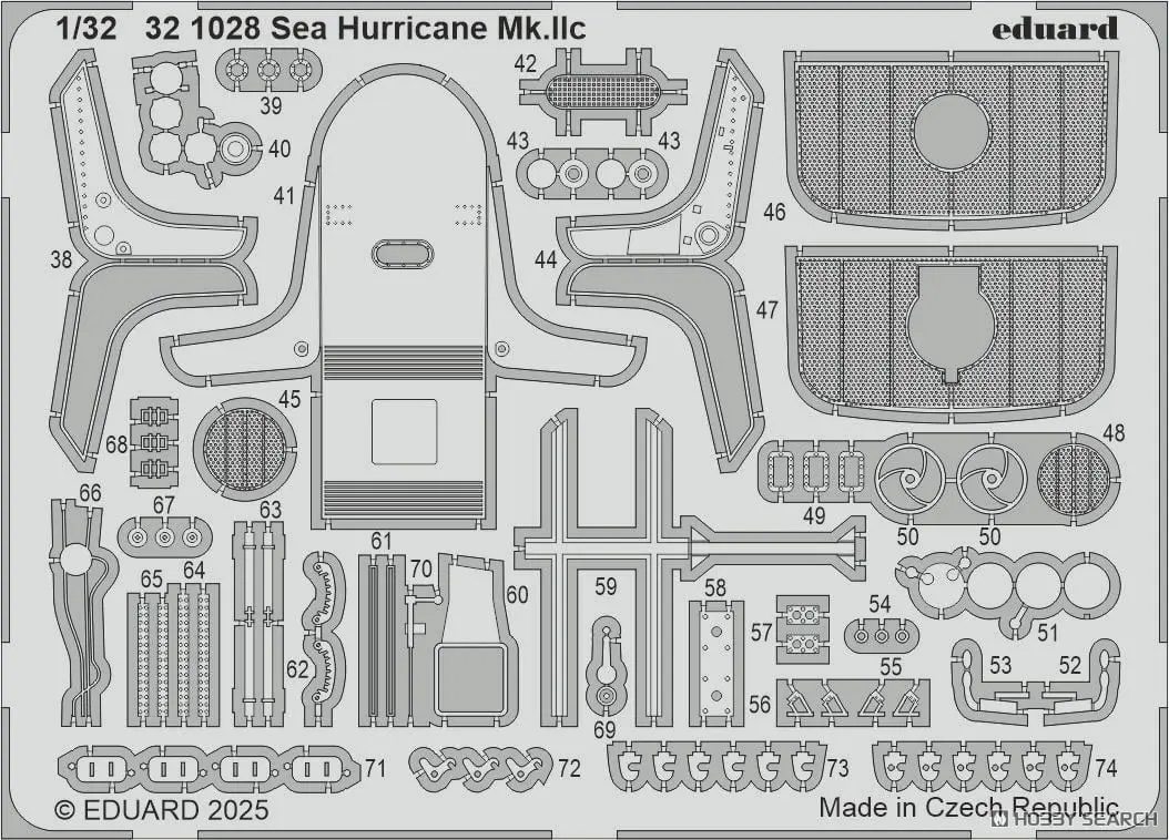 1/32 Scale Model Kit - Etching parts / Hawker Sea Hurricane