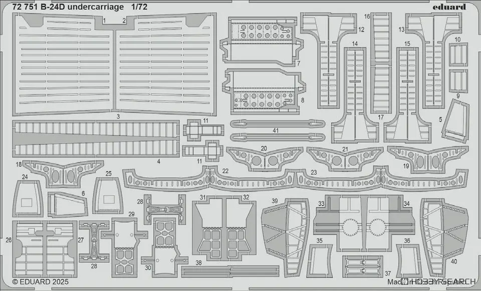 1/72 Scale Model Kit - Etching parts / Consolidated B-24 Liberator