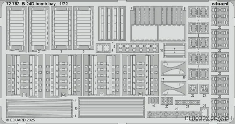 1/72 Scale Model Kit - Etching parts / Consolidated B-24 Liberator
