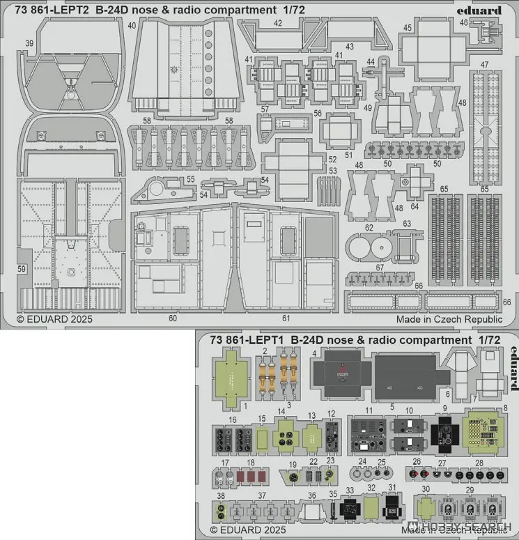 1/72 Scale Model Kit - Etching parts / Consolidated B-24 Liberator