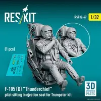 1/32 Scale Model Kit - Fighter aircraft model kits / Ejection seat & Republic F-105 Thunderchief