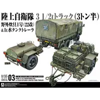 3 1/2t Truck (SKW-476) w/Field kitchen & Water tank trailer Model Kit