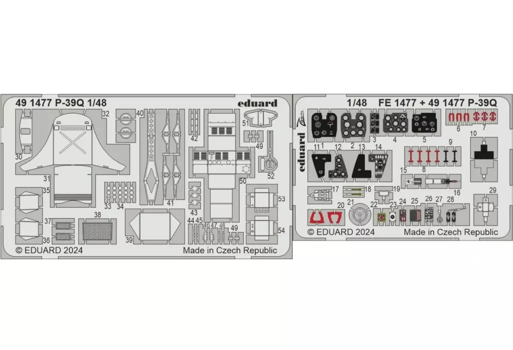 1/48 Scale Model Kit - Etching parts / P-39 Airacobra