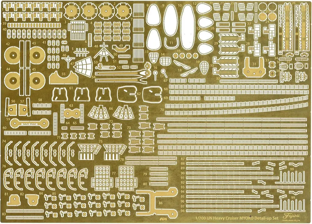 1/700 Scale Model Kit - Etching parts / Japanese cruiser Myoko