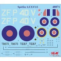 1/48 Scale Model Kit - Bomber / North American P-51 Mustang & Martin B-26 Marauder & Supermarine Spitfire