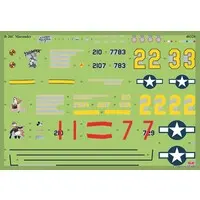 1/48 Scale Model Kit - Bomber / North American P-51 Mustang & Martin B-26 Marauder & Supermarine Spitfire