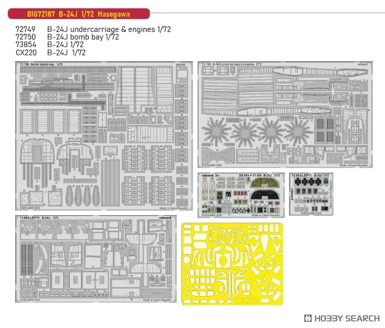 1/72 Scale Model Kit - Detail-Up Parts / Consolidated B-24 Liberator
