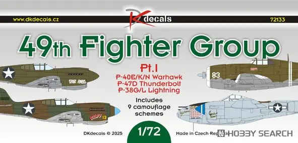 1/72 Scale Model Kit - Fighter aircraft model kits / P-47 Thunderbolt & Curtiss P-40 Warhawk