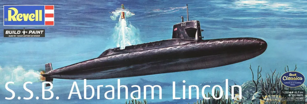 1/25 Scale Model Kit - Nuclear submarine / USS Abraham Lincoln (SSBN-602)