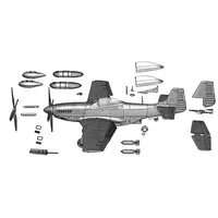 1/72 Scale Model Kit - Fighter aircraft model kits / North American P-51 Mustang