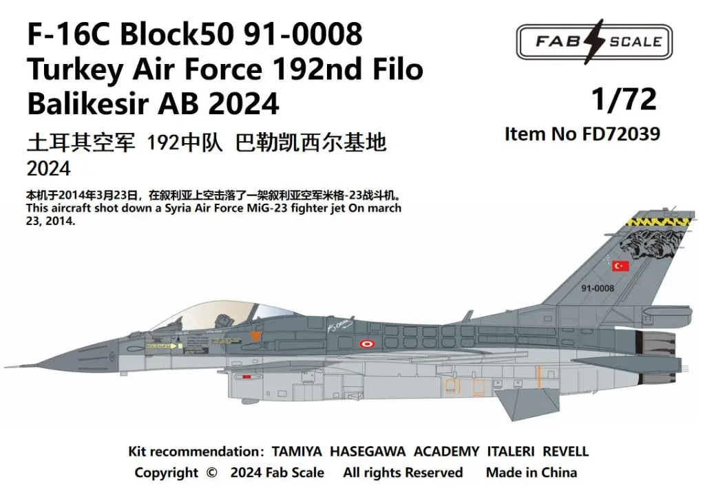 1/72 Scale Model Kit - Detail-Up Parts / F-16 Fighting Falcon