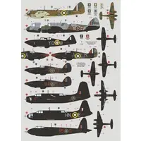 1/72 Scale Model Kit - Fighter aircraft model kits / Boulton Paul Defiant & Bristol Beaufighter