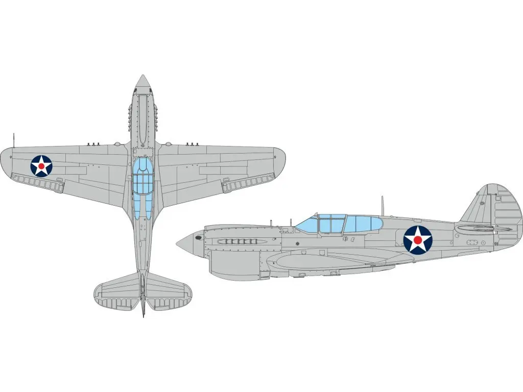 1/48 Scale Model Kit - Fighter aircraft model kits / Curtiss P-40 Warhawk