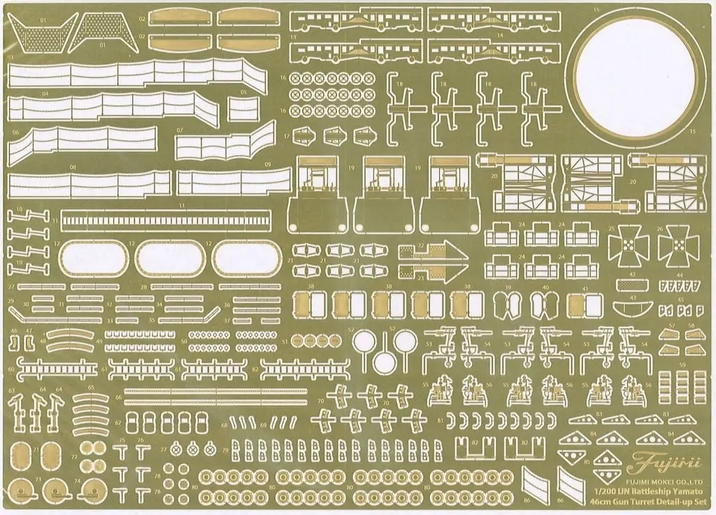 1/200 Scale Model Kit - Etching parts / Japanese Battleship Yamato