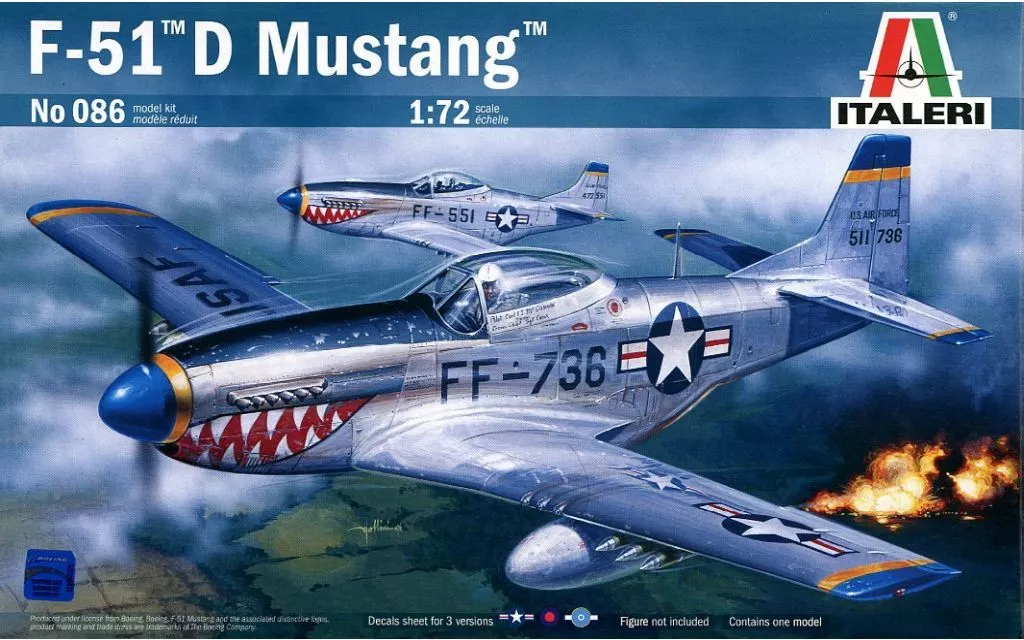 1/72 Scale Model Kit - Fighter aircraft model kits / North American F-51D Mustang